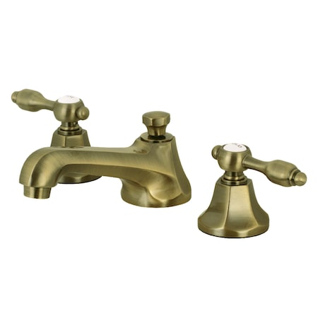 Kingston Brass KS4463TAL Tudor 8" Widespread Bathroom Faucet, Antique Brass KS4463TAL